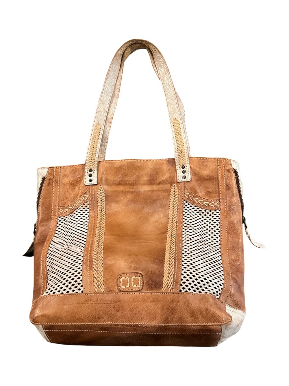 Bed|Stü Amelie Tote Bag Purse Nectar Lux Tan Rustic Handmade Purse - Picture 2 of 16